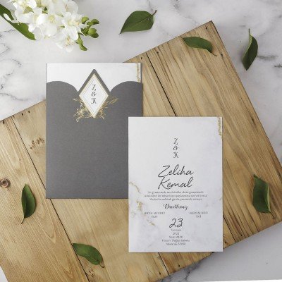 Düğün - Nişan Davetiyesi Eko Polen 40195